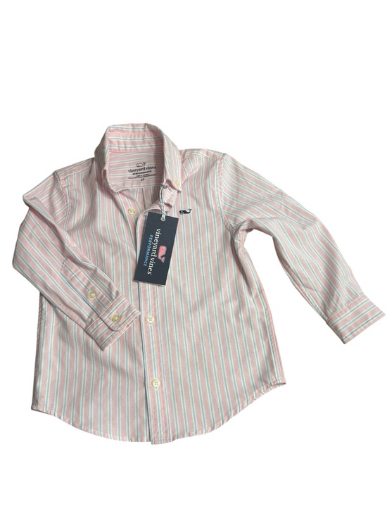 Vineyard Vines Other - VINEYARD VINES Striped Oxford L/S Button Down Shirt in Pink/Blue Size 2T -- NWT
